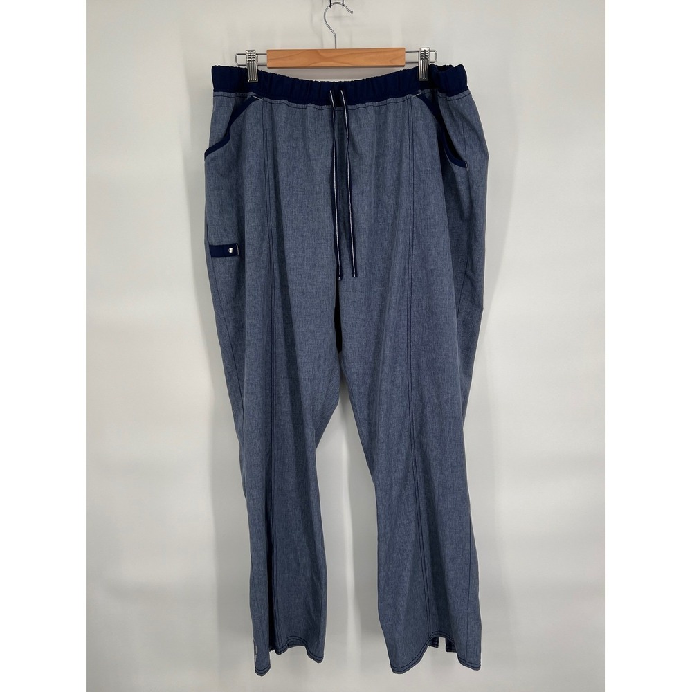 Scrubstar Scrub Pants Drawstring Elastic Waist Pockets Blue‎ 2XL